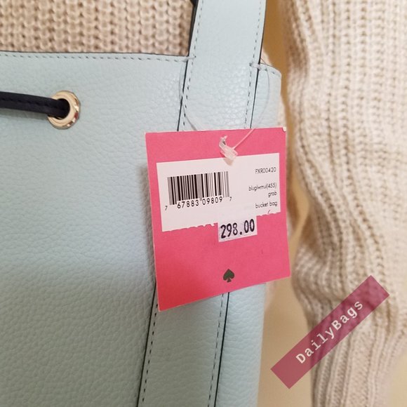 NWT KATE SPADE 100% AUTHENTIC BLUE GLOW MULTI GRAB BUCKET CROSSBODY BAG - Picture 4 of 8